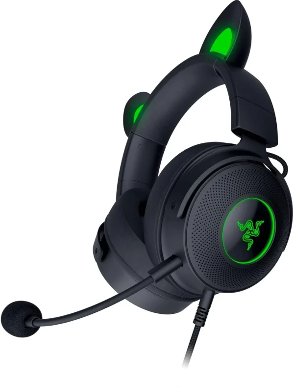 Razer Kraken Kitty V2 Pro Wired RGB Headset with Interchangeable Ears 50mm Drivers Black - RZ04-04510100-R3M1