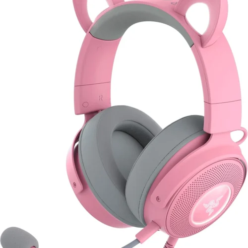 Razer Kraken Kitty V2 Pro Wired RGB Headset with Interchangeable Ears 50mm Drivers Quartz - RZ04-04510200-R3M1