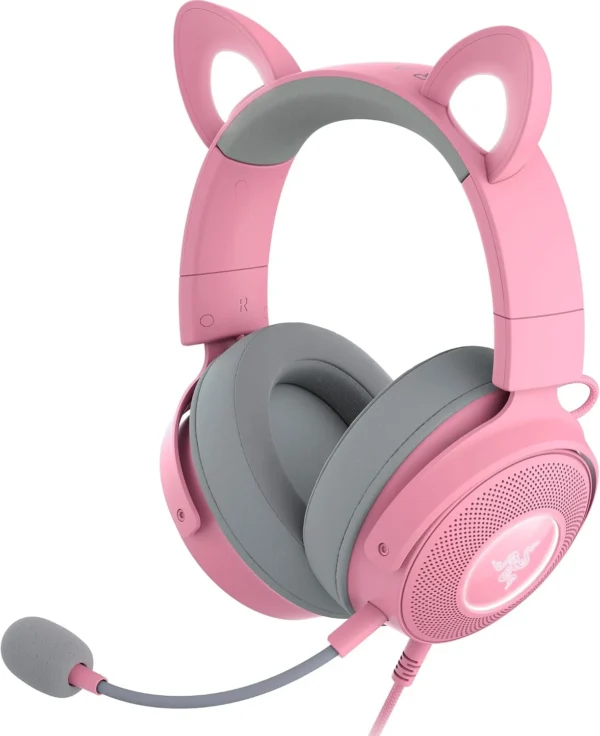 Razer Kraken Kitty V2 Pro Wired RGB Headset with Interchangeable Ears 50mm Drivers Quartz - RZ04-04510200-R3M1
