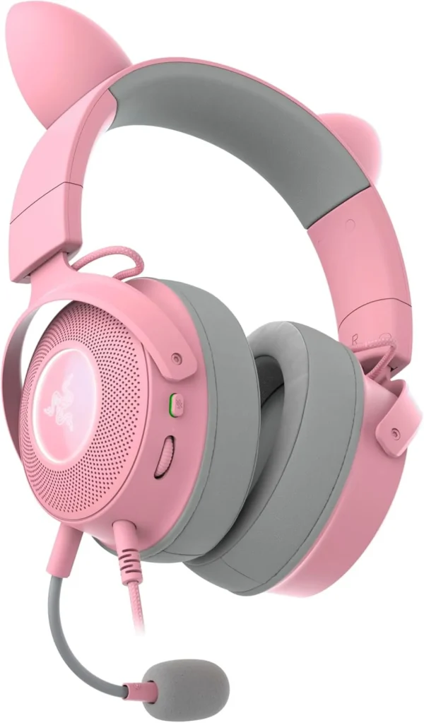 Razer Kraken Kitty V2 Pro Wired RGB Headset with Interchangeable Ears 50mm Drivers Quartz - RZ04-04510200-R3M1