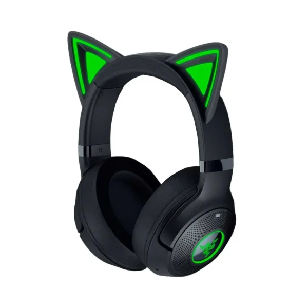 drhsrtjdty Razer - Kraken Kitty V2 BT Wireless Bluetooth RGB Headset - 40mm TriForce Drivers - Black - RZ04-04860500-R3M1