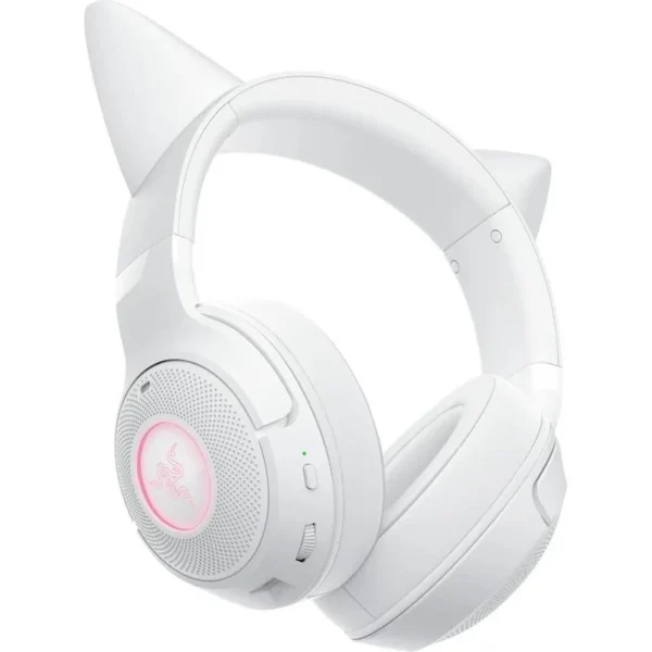 5-2 Razer - Kraken Kitty V2 BT Wireless Bluetooth RGB Headset - 40mm TriForce Drivers - White - RZ04-04860600-R3M1