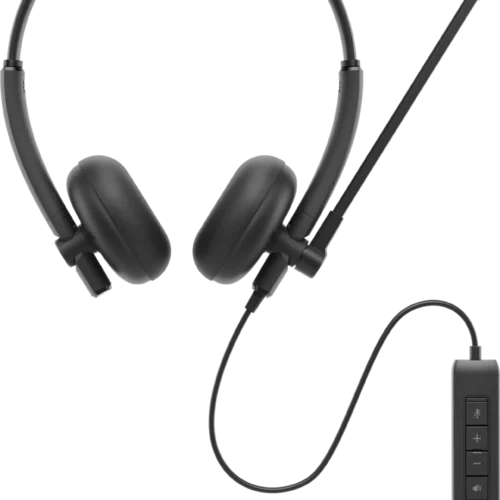 Dell Wired Headset - On-Ear, USB-A, Noise-Cancelling Boom Mic, Teams & Zoom Certified - WH125